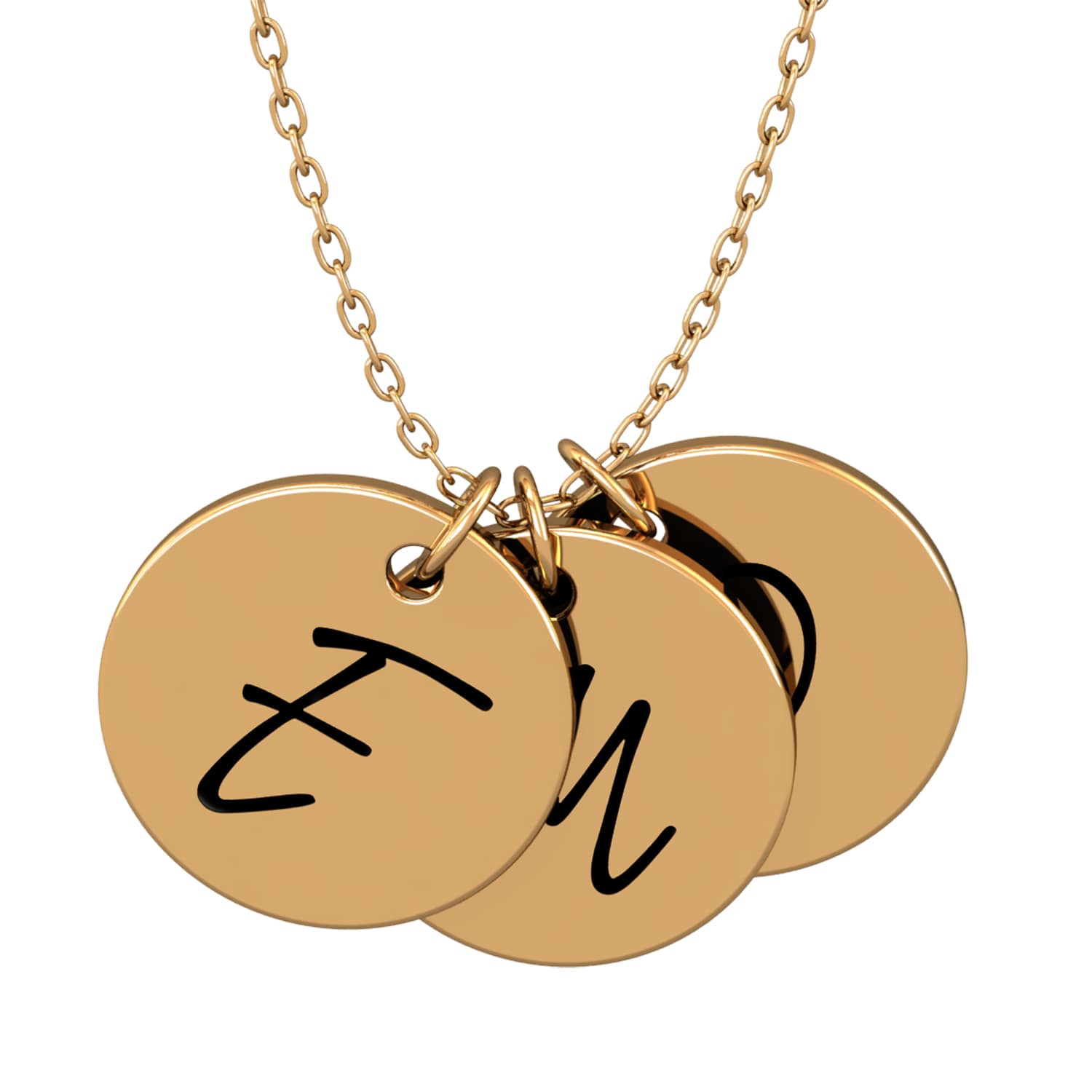 Engravable letter necklace - Engel-Kette