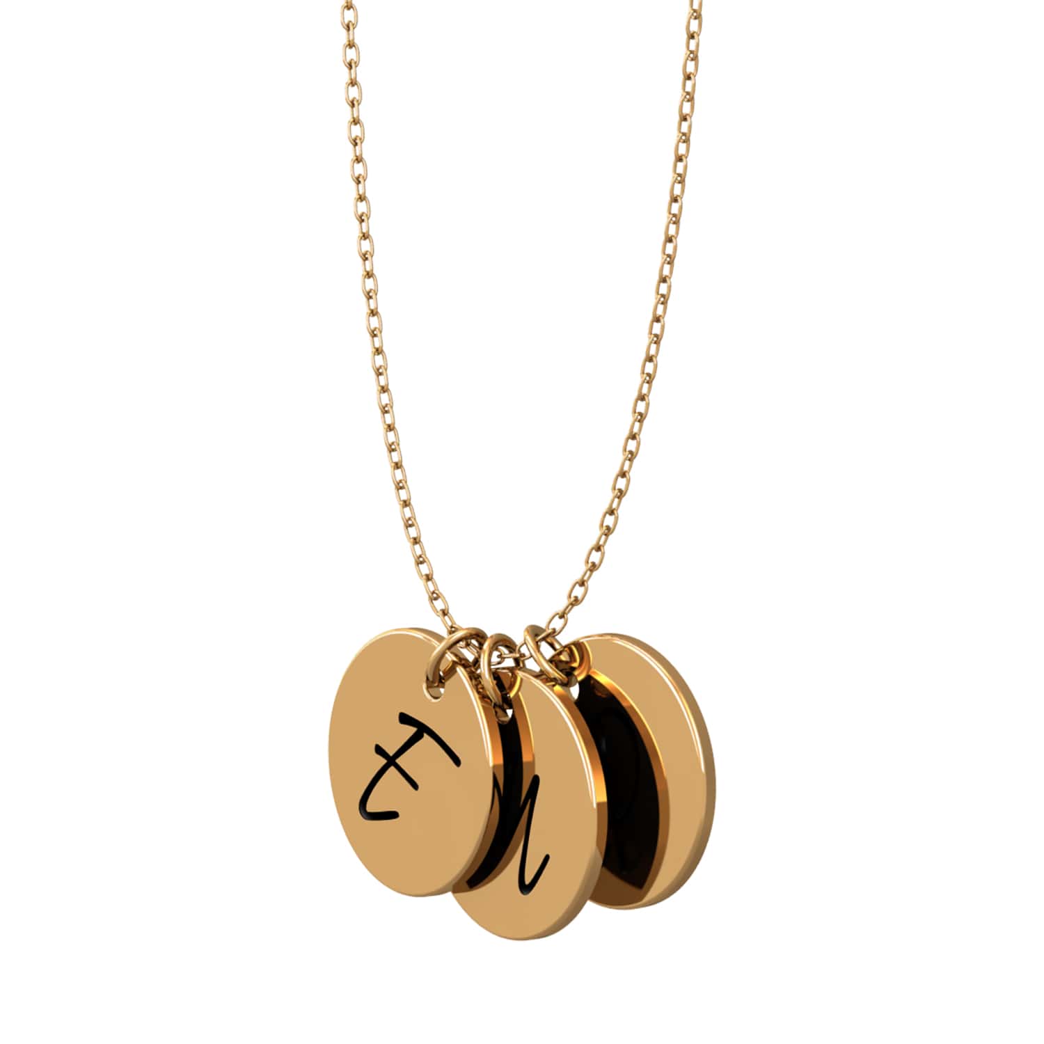 Engravable letter necklace - Engel-Kette