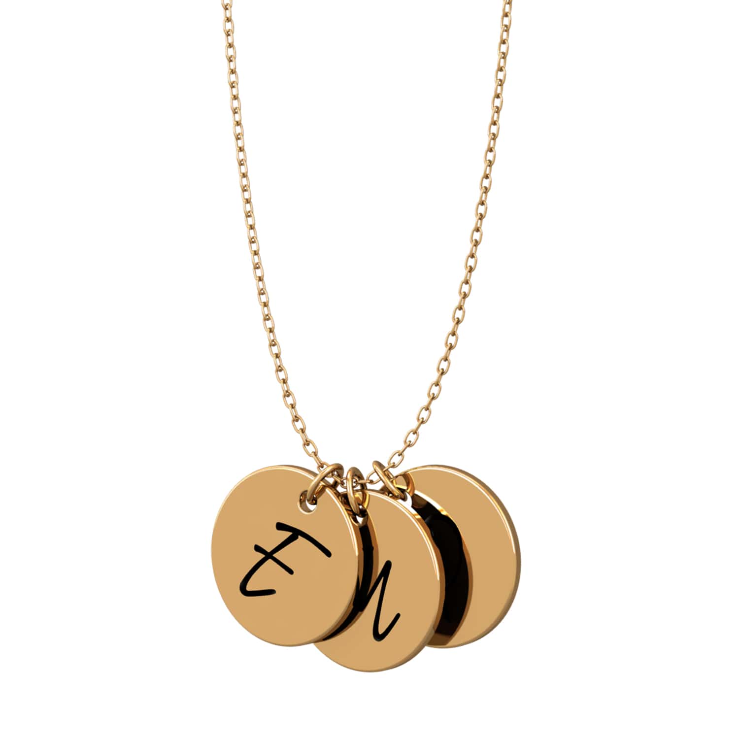 Engravable letter necklace - Engel-Kette