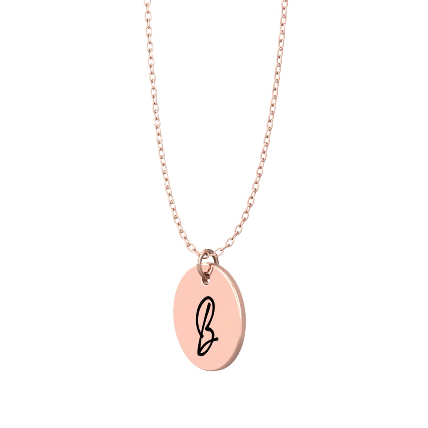 Engravable letter necklace - Engel-Kette