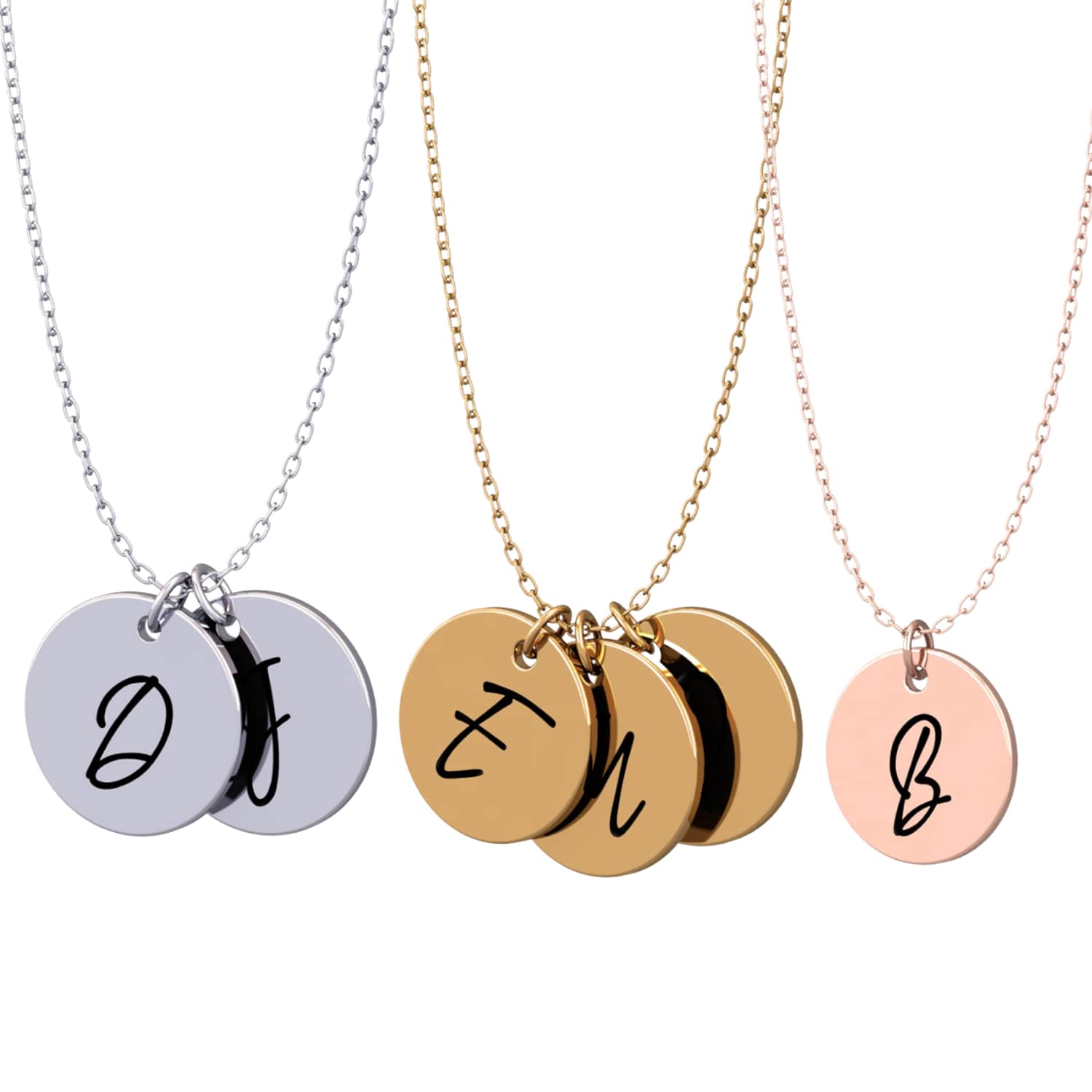 Engravable letter necklace - Engel-Kette