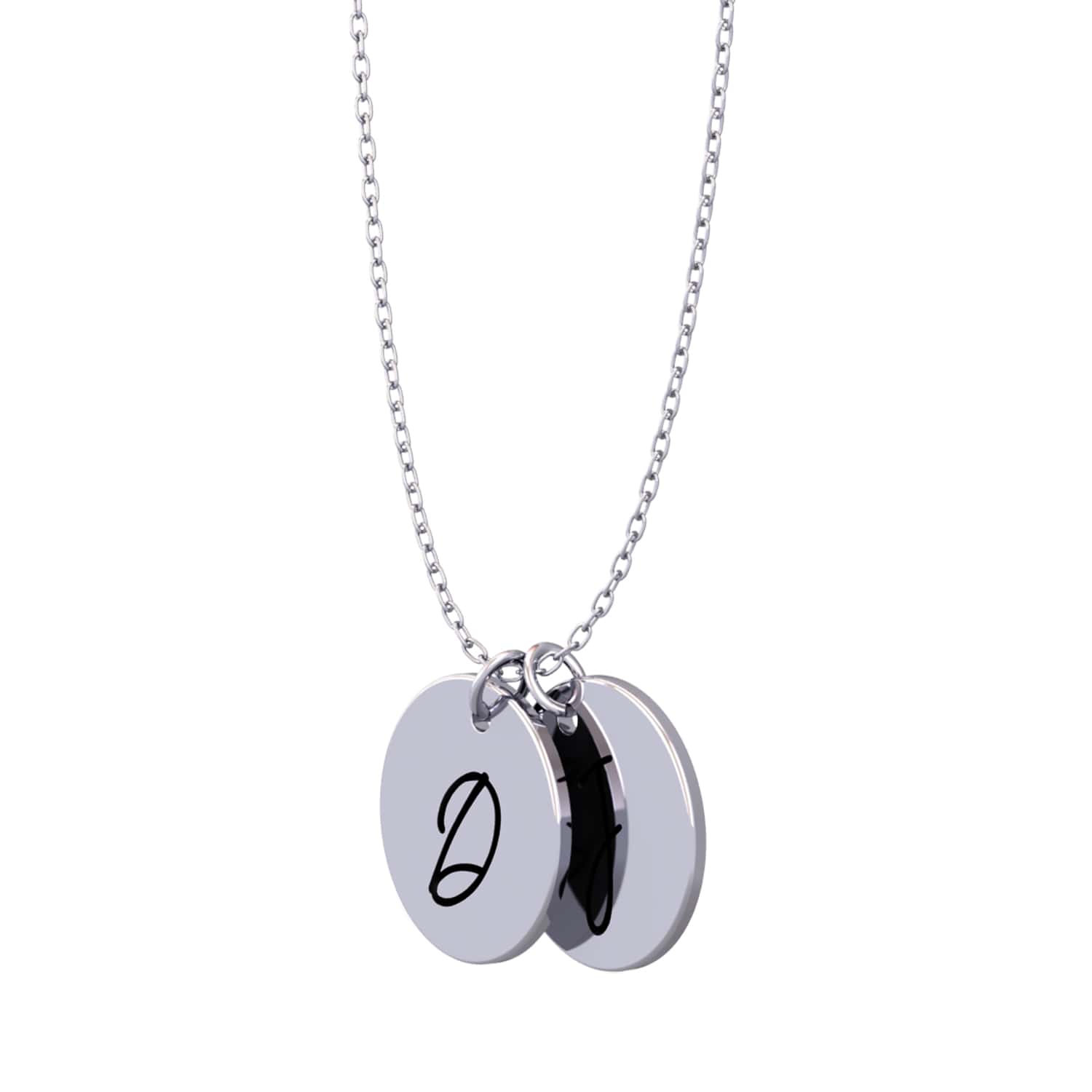 Engravable letter necklace - Engel-Kette