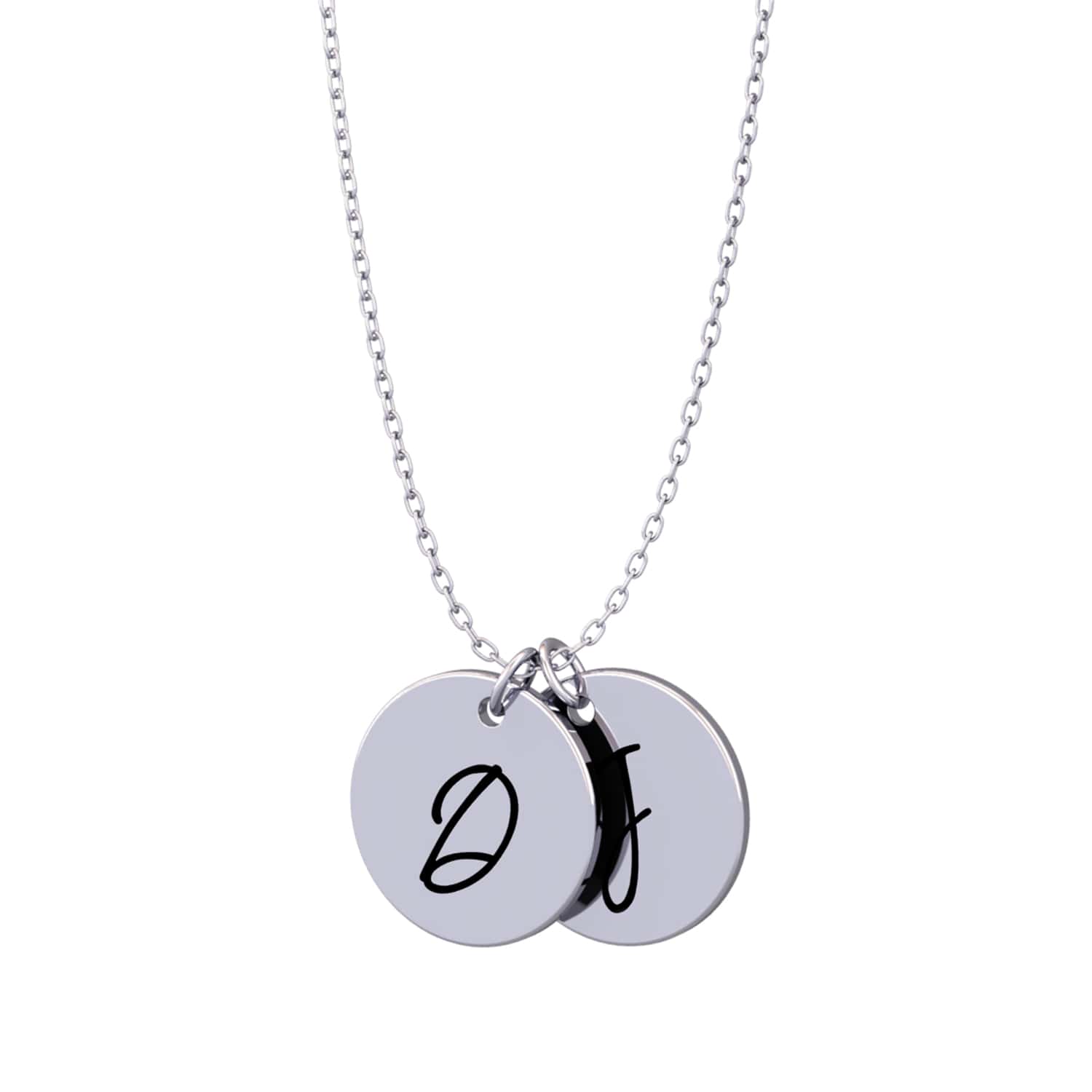 Engravable letter necklace - Engel-Kette