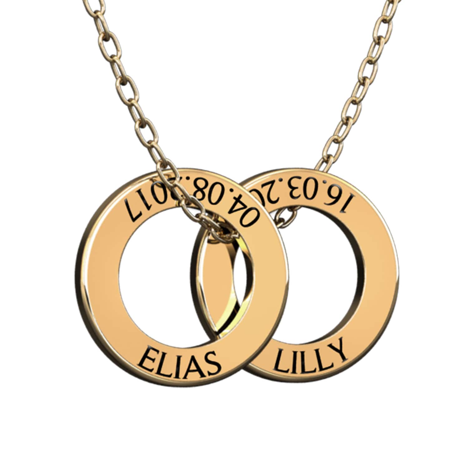 Ringe mit Name und Datum