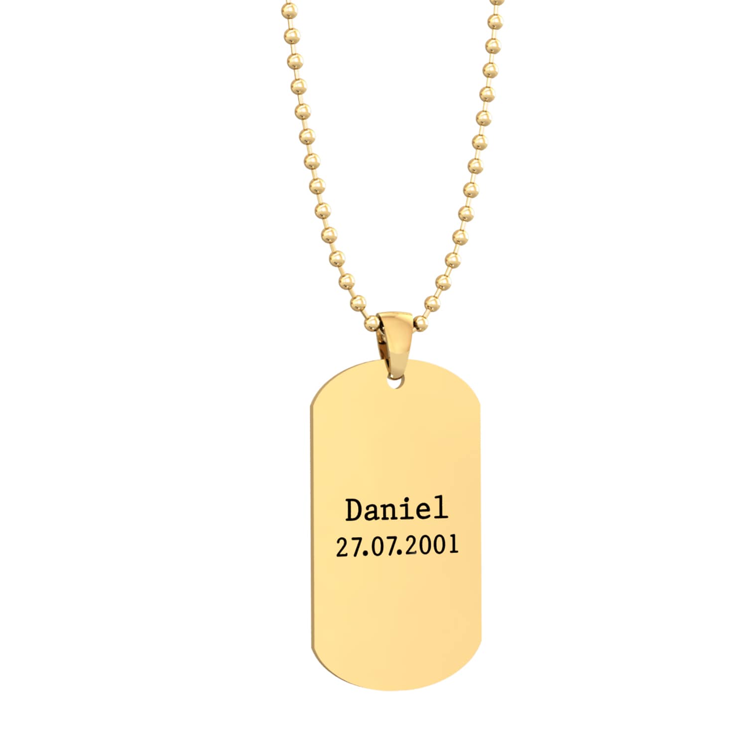 Dog Tag Halskette mit Gravur