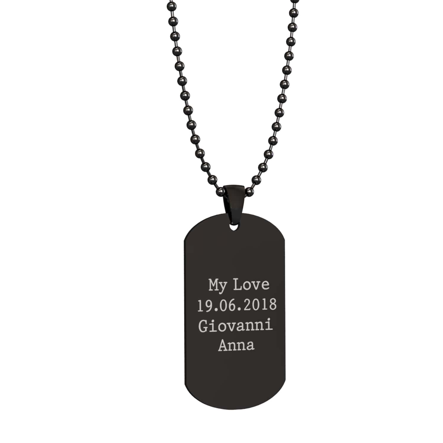 Dog Tag Halskette mit Gravur
