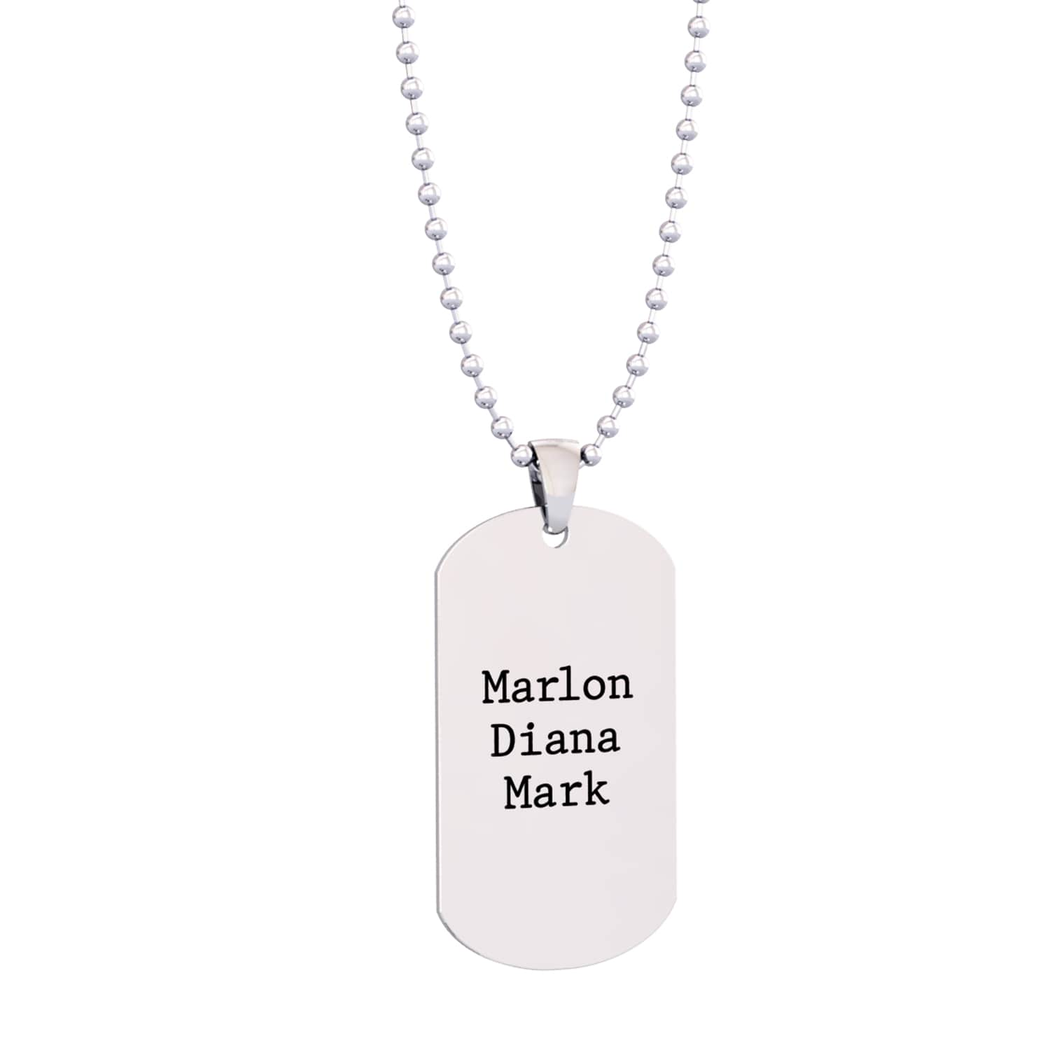 Dog Tag Halskette mit Gravur