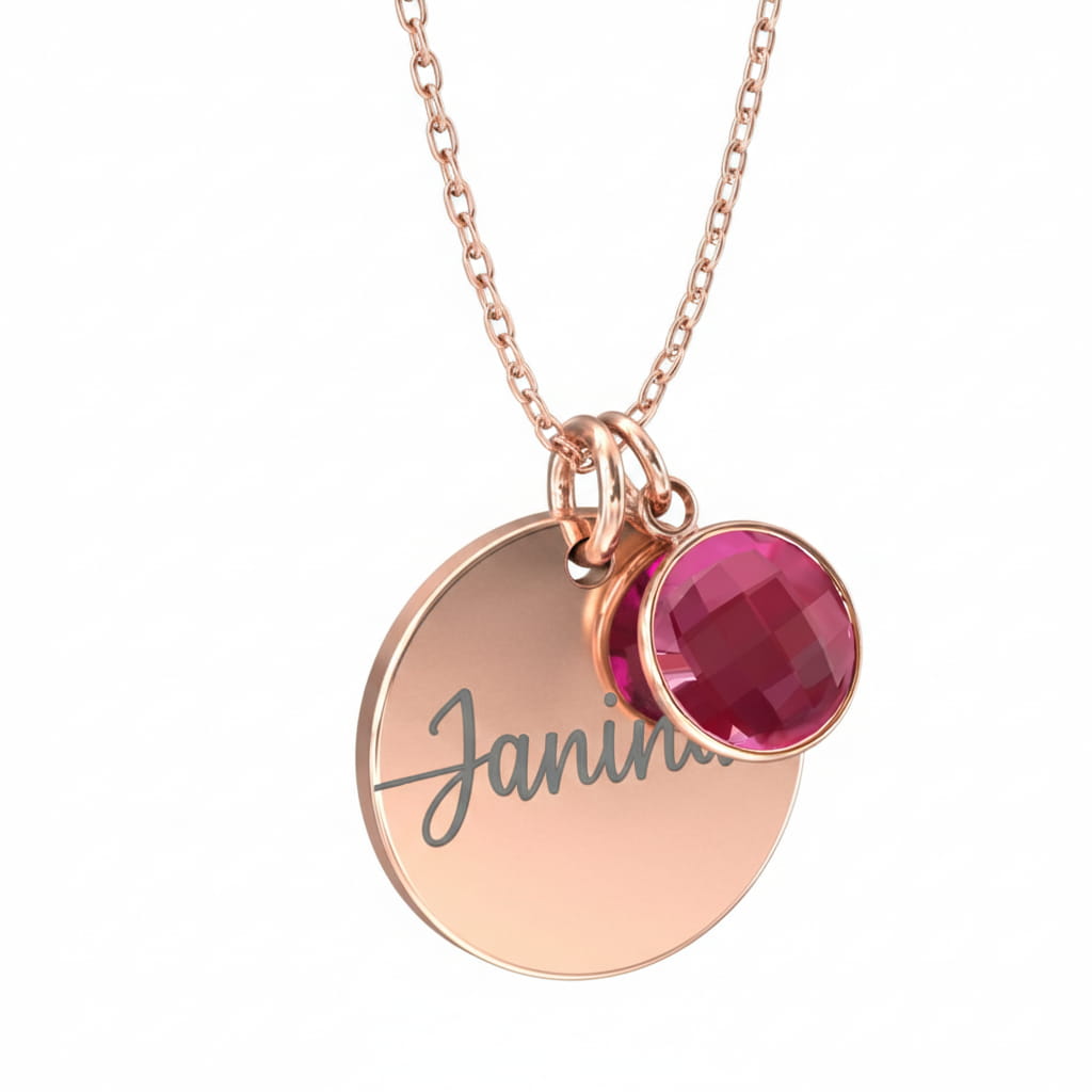 Gravierbares Plättchen mit Geburtsstein