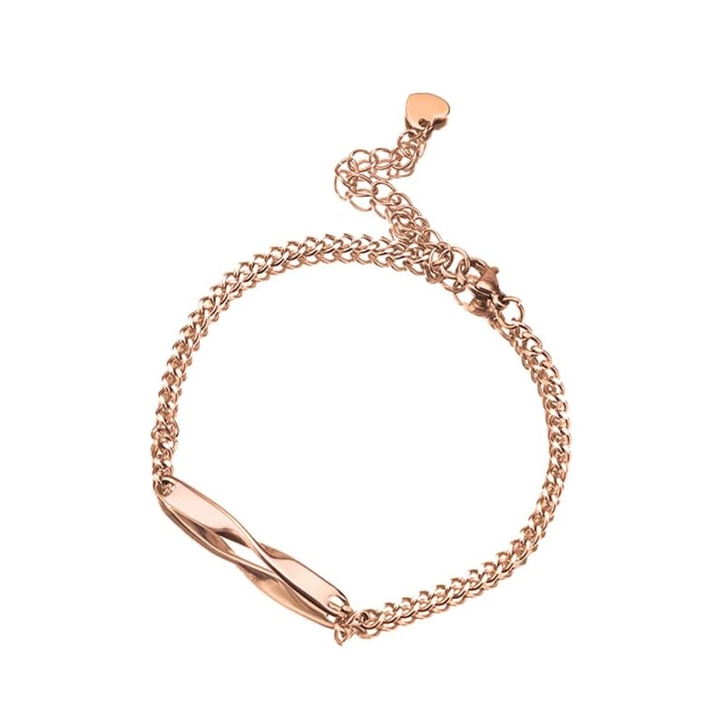 Twisted bracelet with engraving - Engel-Kette