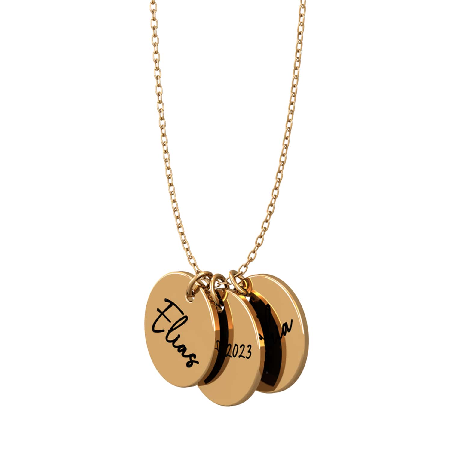 Disc necklace with text - Engel-Kette