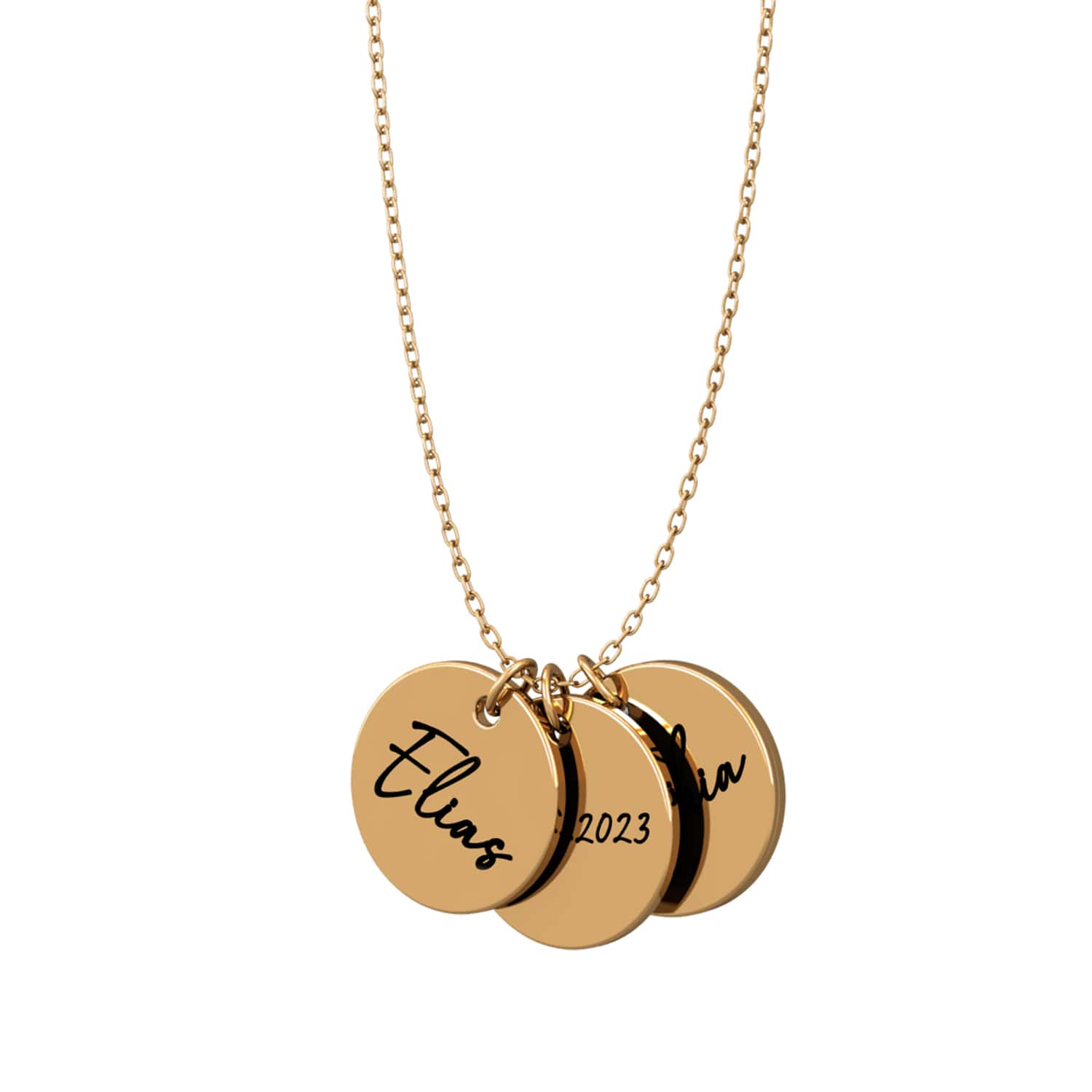 Disc necklace with text - Engel-Kette