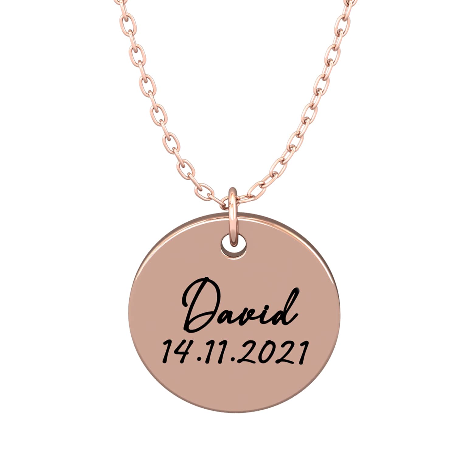 Disc necklace with text - Engel-Kette