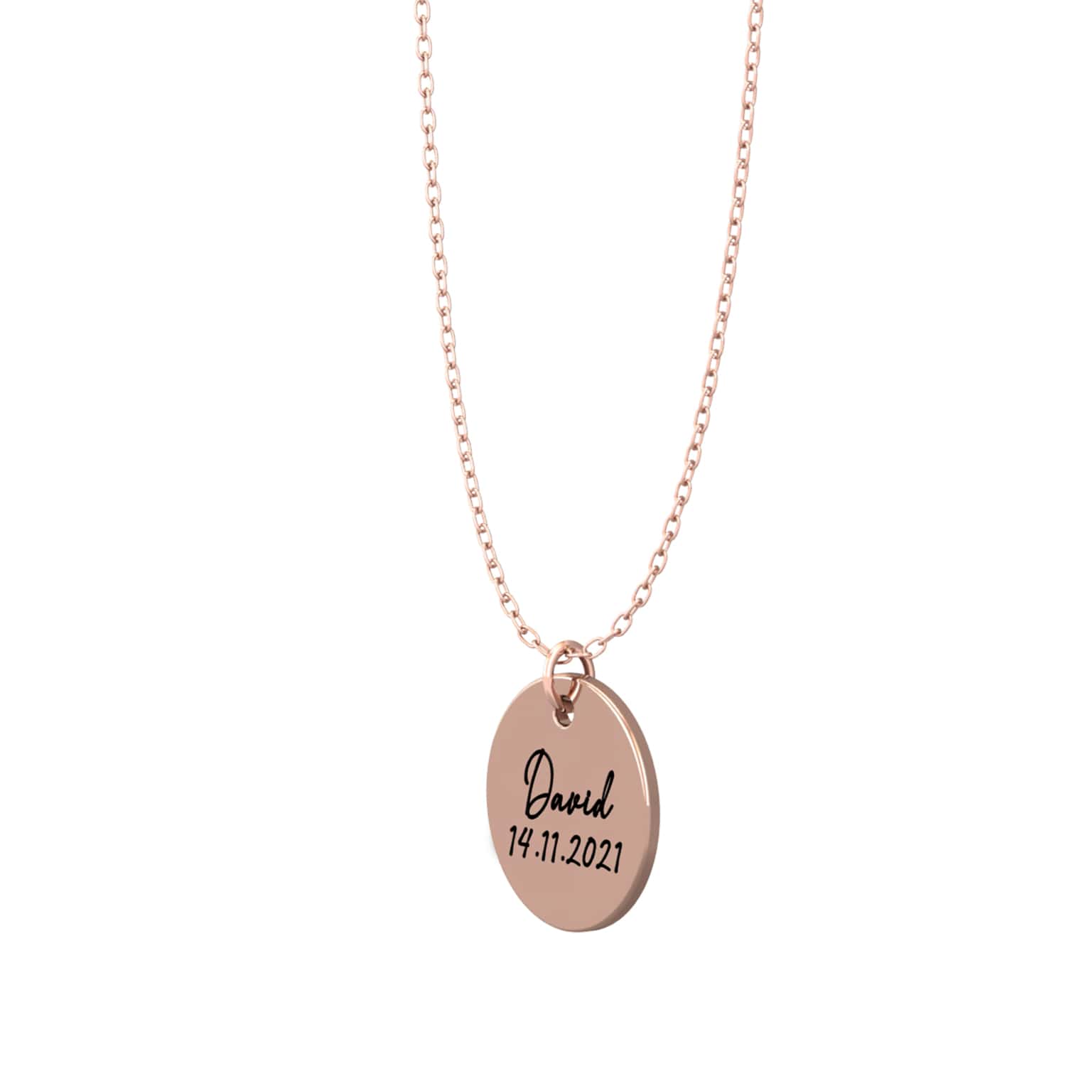 Disc necklace with text - Engel-Kette