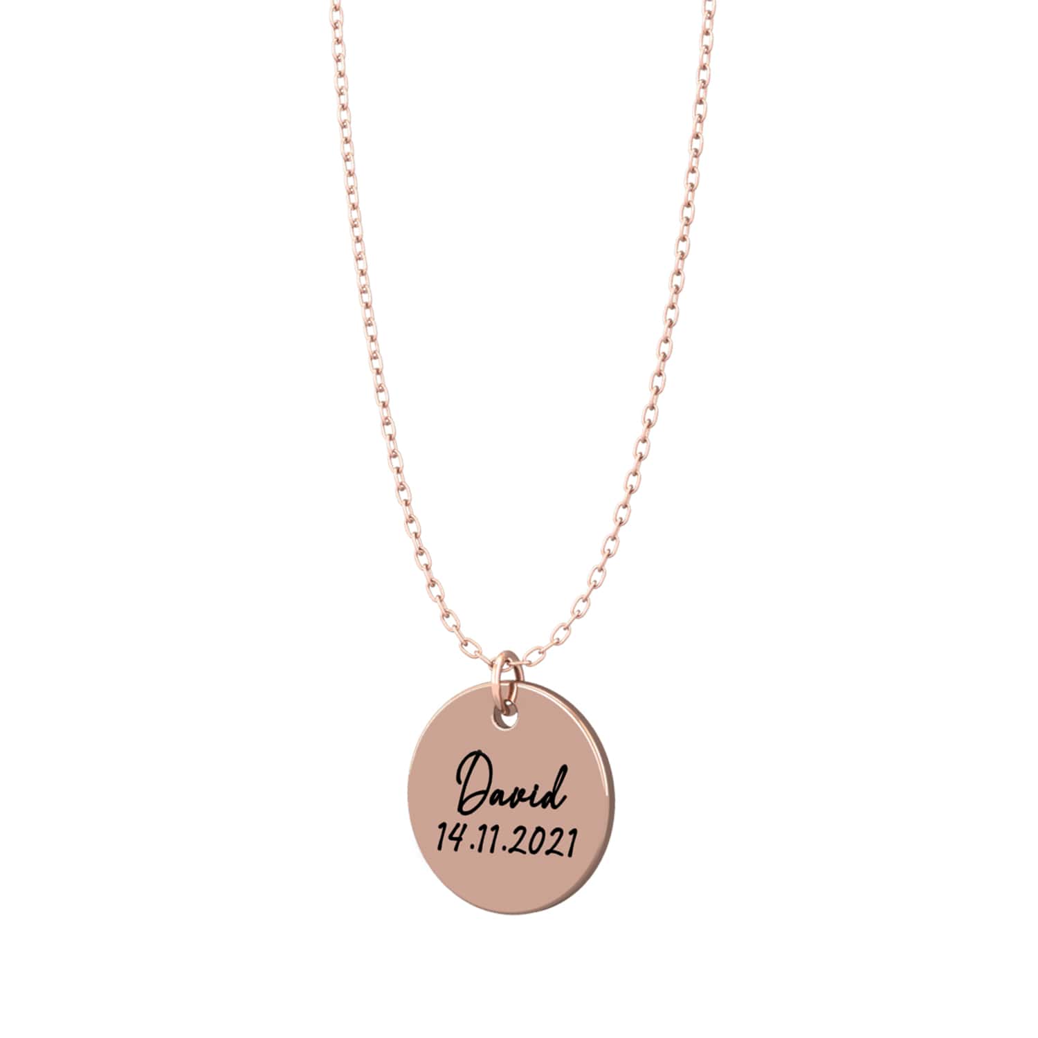 Disc necklace with text - Engel-Kette