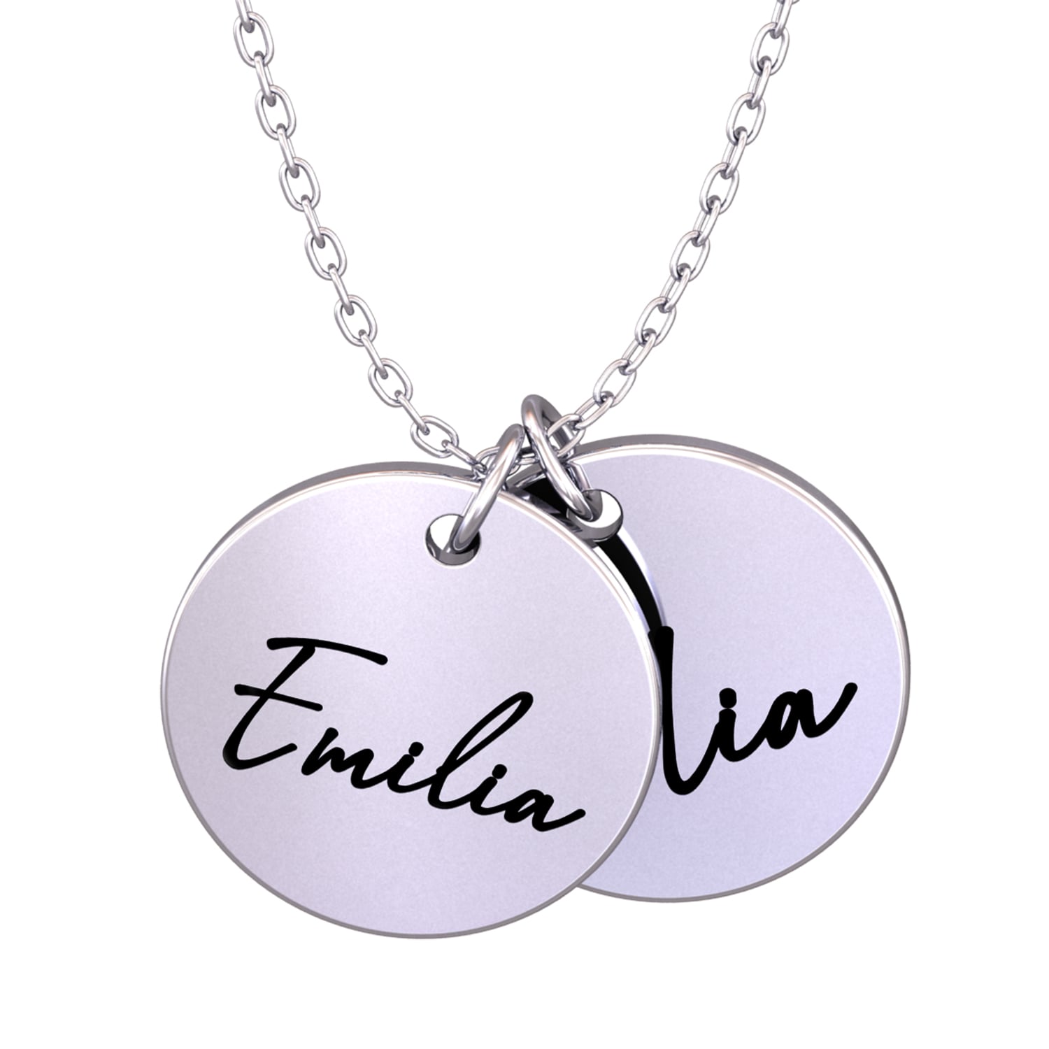 Disc necklace with text - Engel-Kette