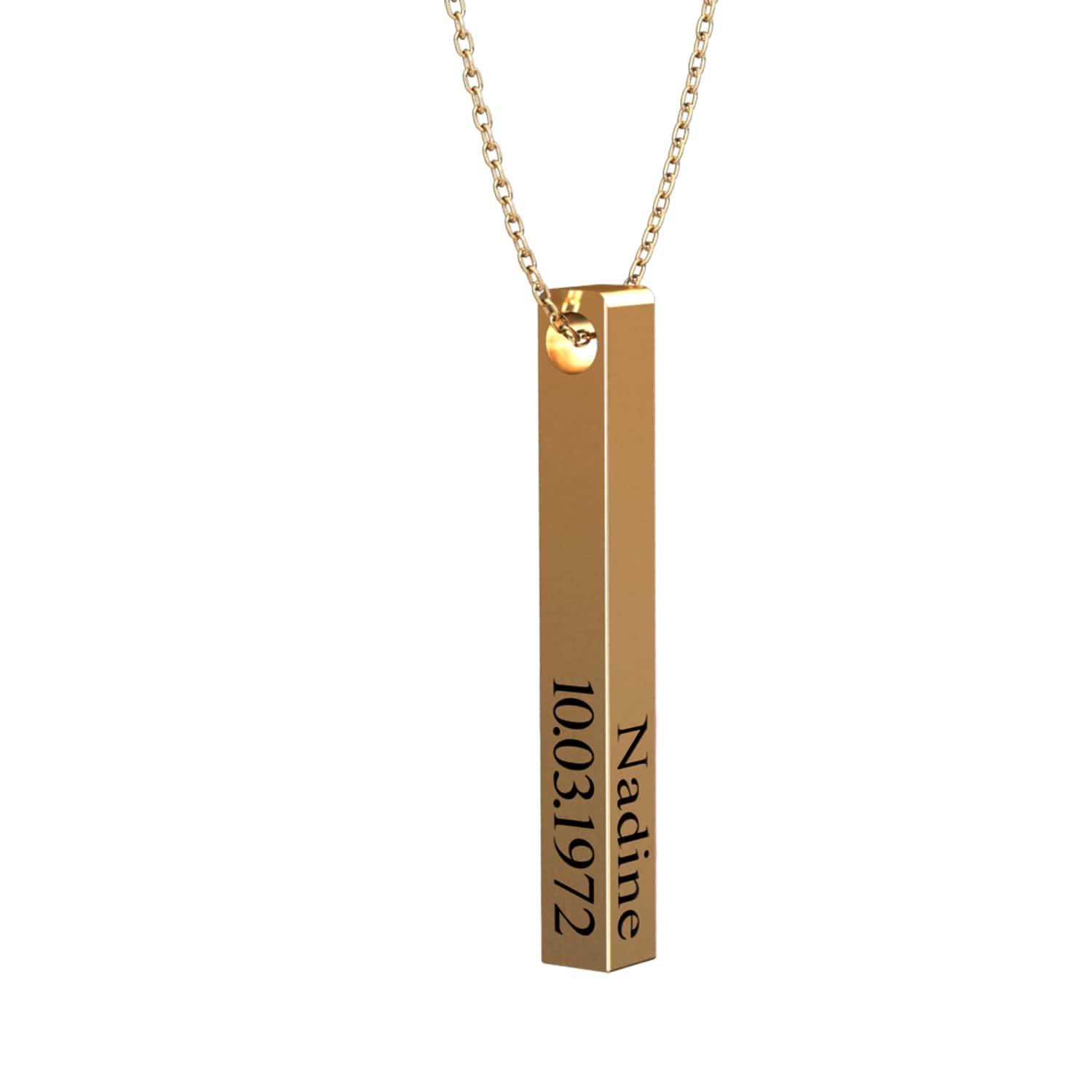 Engraved bar necklace - Engel-Kette