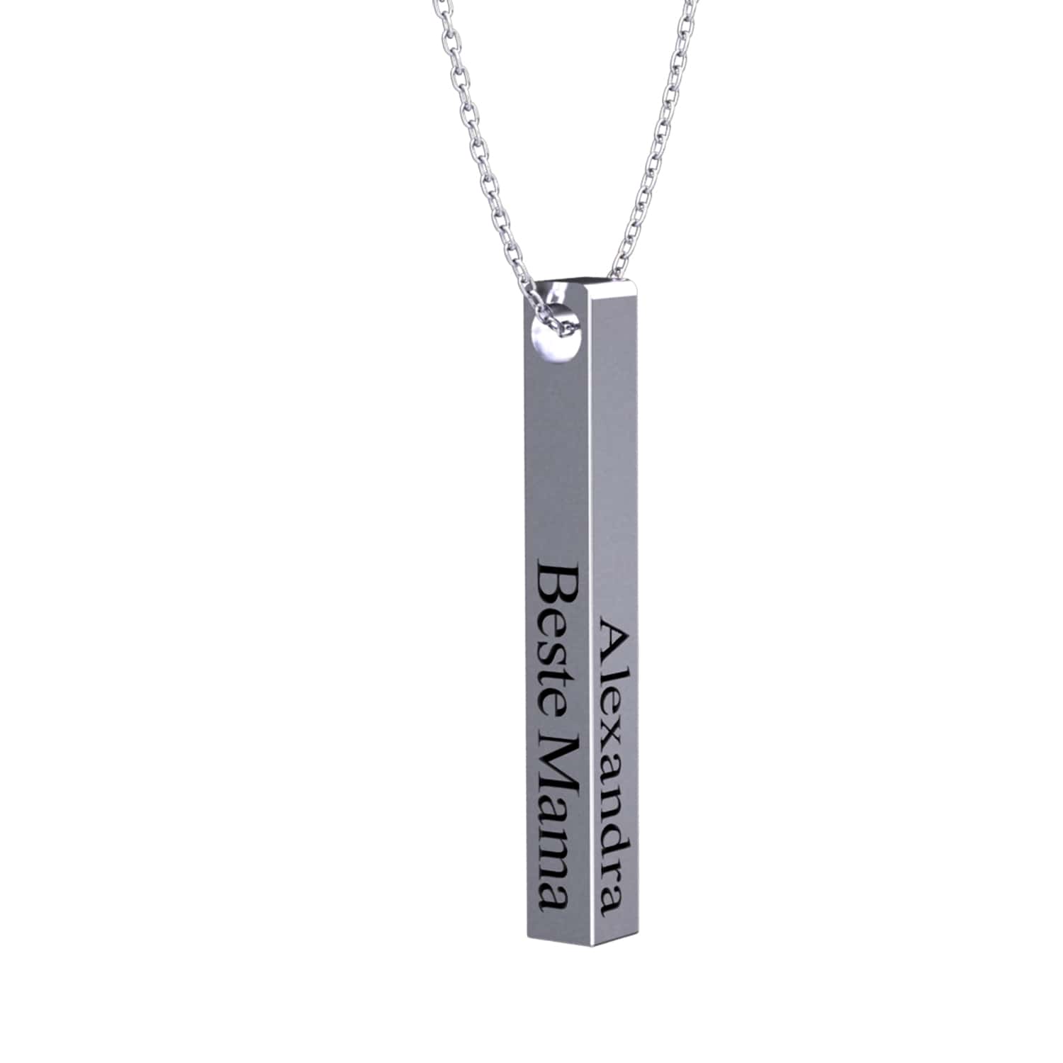 Engraved bar necklace - Engel-Kette