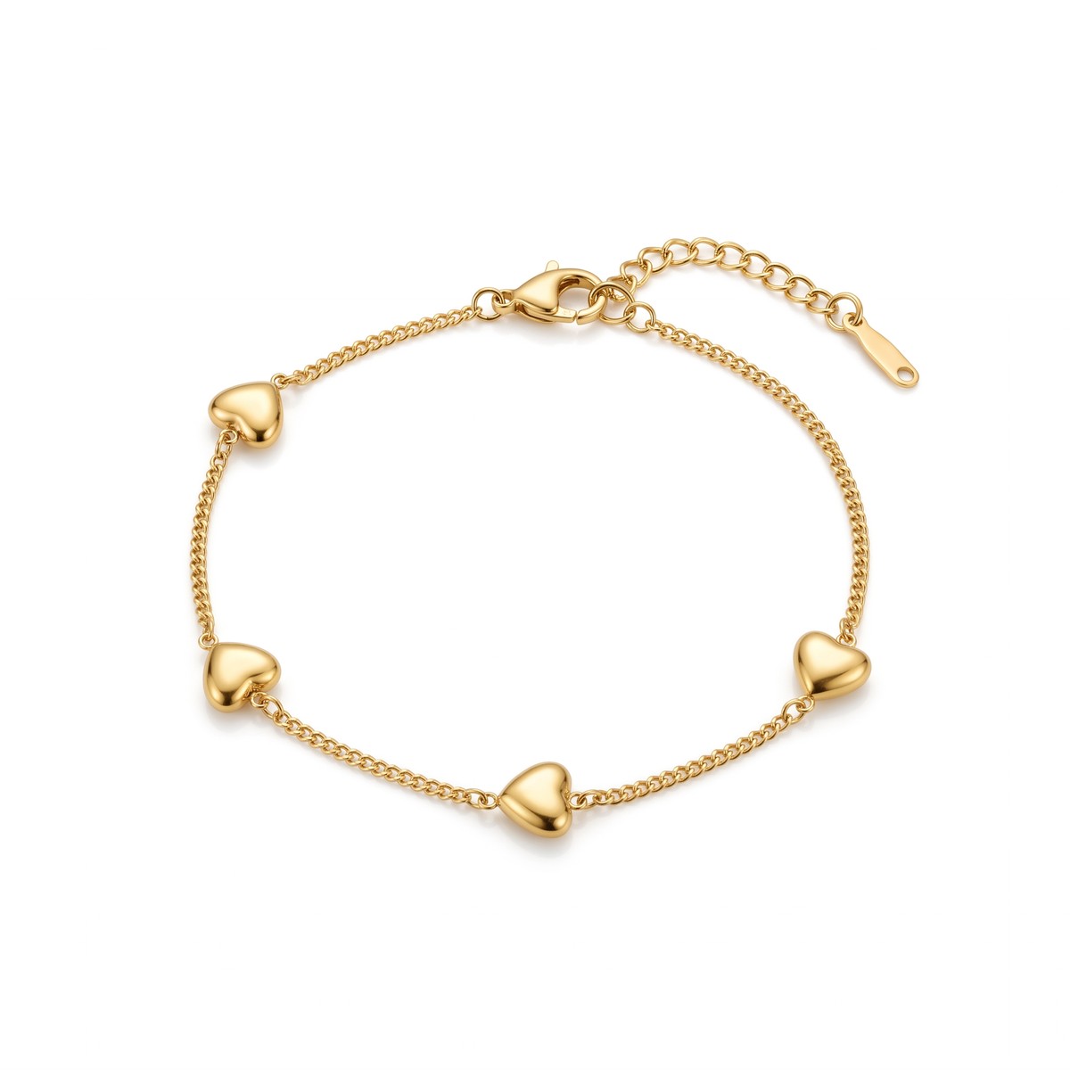 Herzarmkette-Amora-Gold