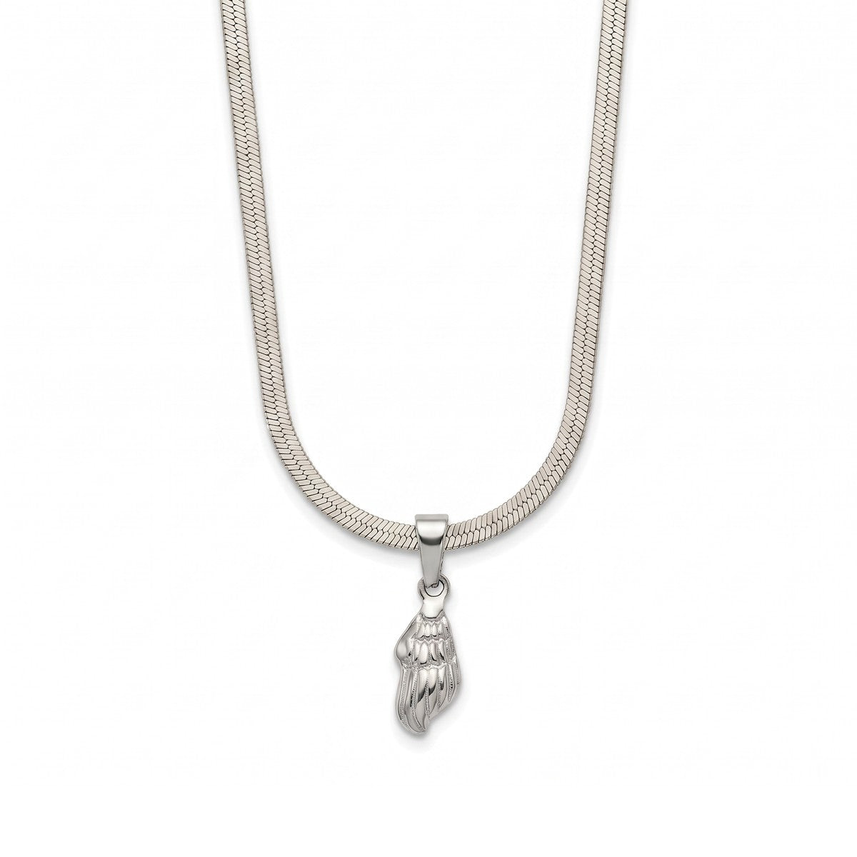 Muschelhalskette-Marina-Silber