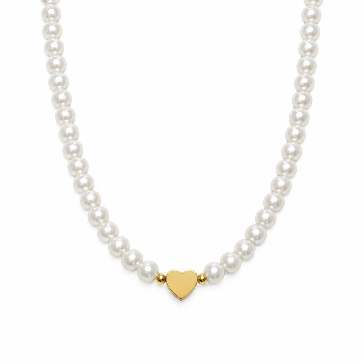 Perlenherzkette-Valentina-Gold