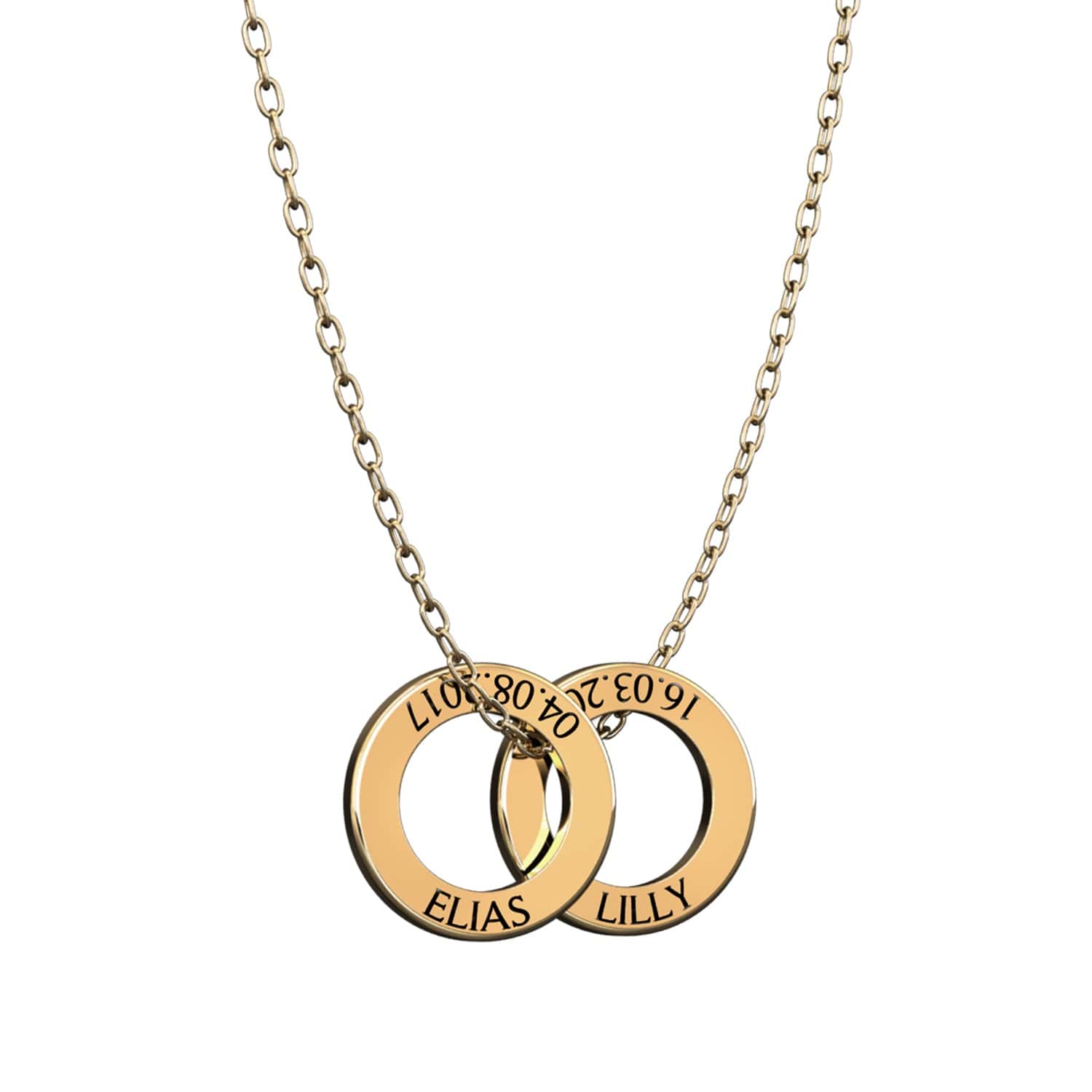 Ringe mit Name und Datum