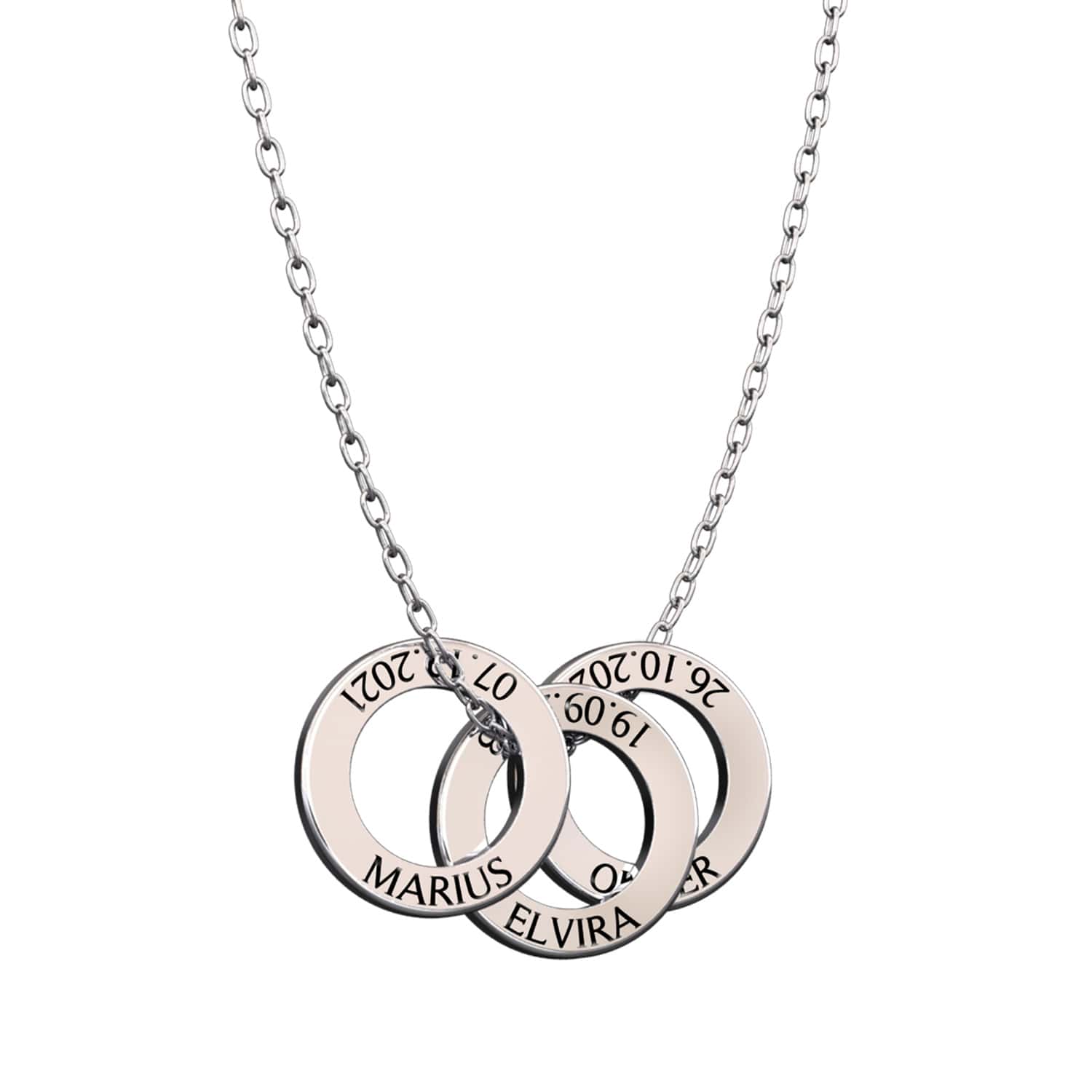 Ringe mit Name und Datum