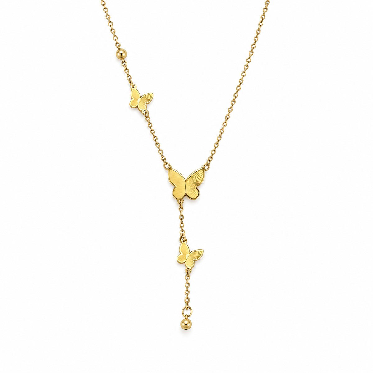 Schmetterlingshalskette-Aurelia-Gold