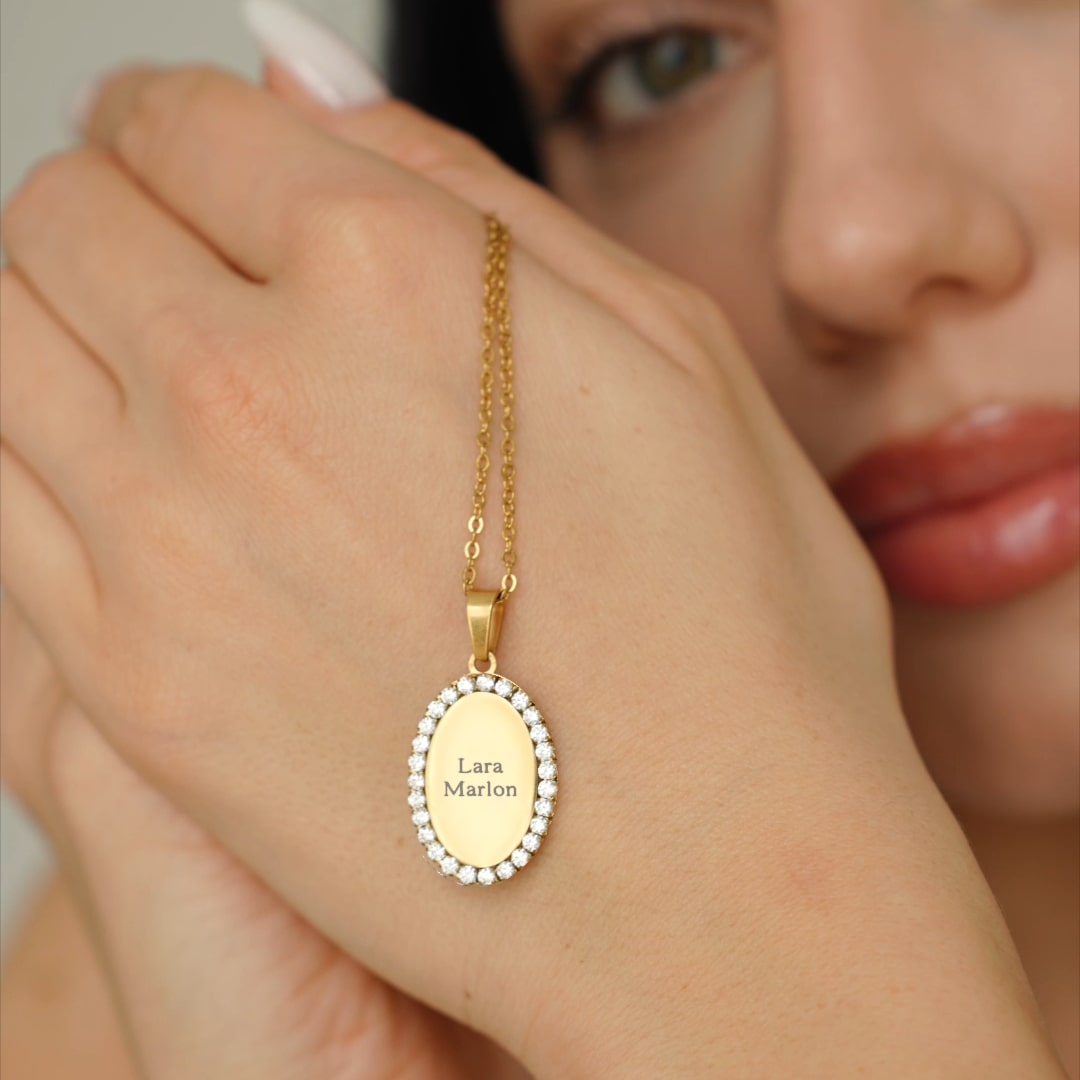 Gravierbare Zirkoniakette